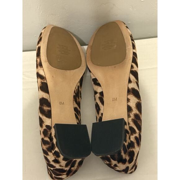 TORY BURCH Leopard Calf Hair Logo GIGI Round Toe Heels Pumps Size 8M MSRP $328 - Picture 8 of 11